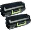 2 x Compatible Lexmark MS810 MS811 MS812 523H Toner Cartridge High Yield 52D3H00