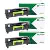 3 x Genuine Lexmark MS310 MS410 MS510 MS610 503H Toner Cartridge High Yield Return Program