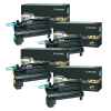 4 Pack Genuine Lexmark X792 Toner Cartridge Set Extra High Yield Return Program