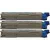 3 x Compatible OKI C3520 C3530 Black Toner Cartridge 