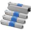 4 Pack Compatible OKI C301 C321 Toner Cartridge Set