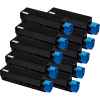 10 x Compatible OKI B401 MB451 Toner Cartridge High Yield 