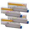 4 Pack Genuine OKI C831 Toner Cartridge Set