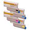 4 Pack Genuine OKI MC873 MC873dn Toner Cartridge Set