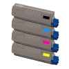 4 Pack Genuine OKI C612 C612n Toner Cartridge Set