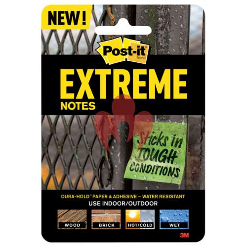 Post-it Notes Extreme Notes 76 x 76mm Assorted 3 Pack