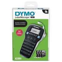 Dymo LabelManager 160 Portable Label Maker with 3 D1 Label Tapes